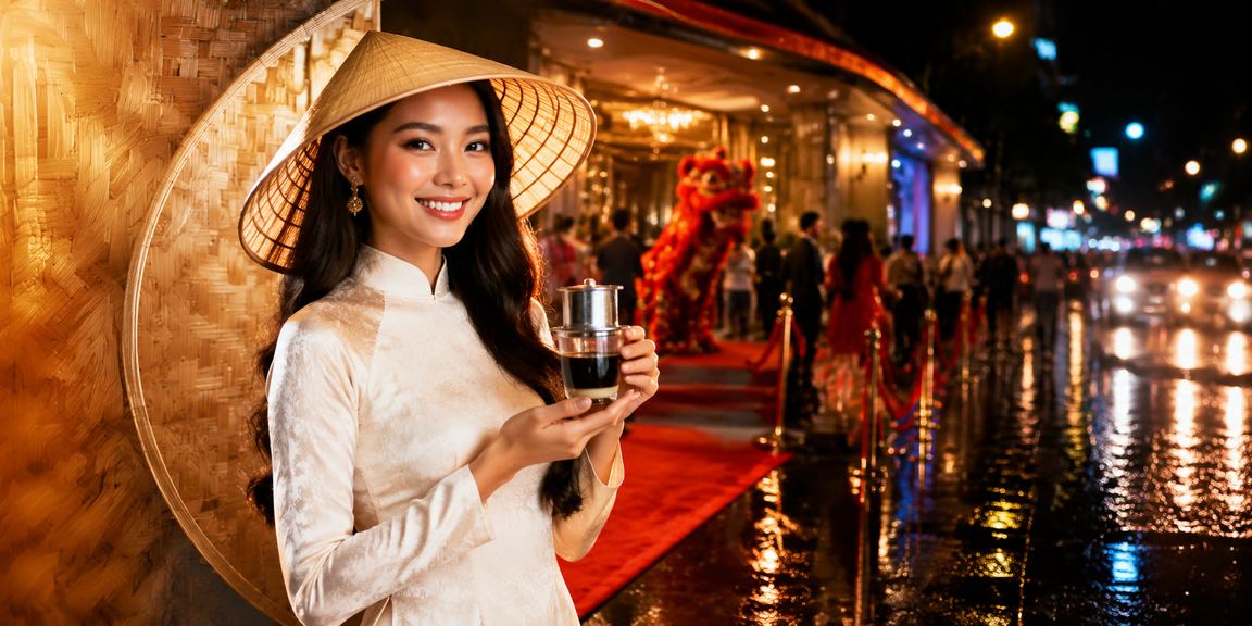 Người phụ nữ Việt Nam đội nón lá tham gia cá cược giải trí tại TP. Hồ Chí Minh