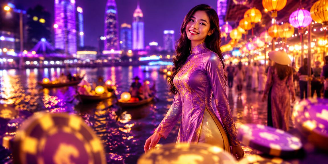 Quang cảnh chợ đêm slot game tại Sài Gòn mang sắc thái neon sôi động